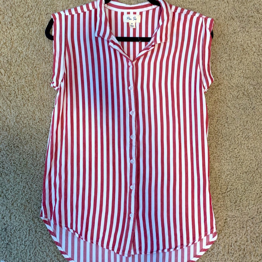 Per Se Button Down Top